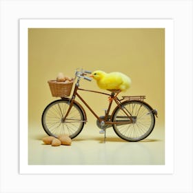 Asm A Bicycle With A Basket And There Is A Yellow Chic 6e365cf9 3ba1 4751 937d Fc751995e1b5 Art Print