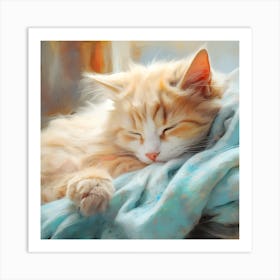 Sleepy Cat 1 Art Print