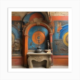 Room With A Clock (wall art) Art Print