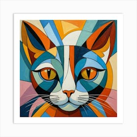 Abstract Cat Painting 3 Art Print