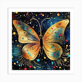 Butterfly In Space 1 Art Print