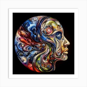 Abstract Woman'S Head Art Print