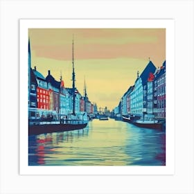 Copenhagen Vintage Wall Art Art Print