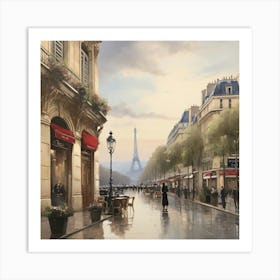 Paris In The Rain 1 Art Print