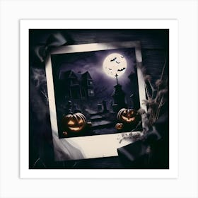 Dark Style Halloween Card Art Print