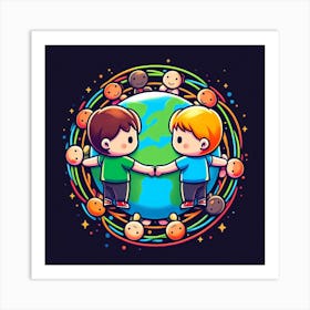 Kids Around The World 1 Art Print