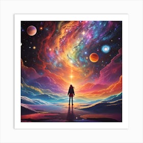 Space Painting Art Print