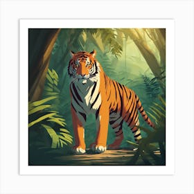 Tiger In The Jungle 22 Art Print