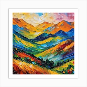 Colorful Landscape Painting 2 Art Print