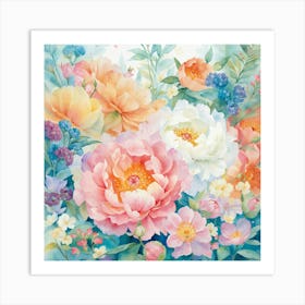 Peonies 3 Art Print