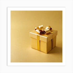 Gold Gift Box 1 Art Print
