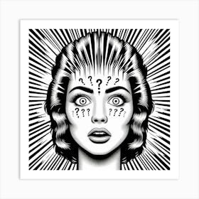 A woman's face 18 Art Print