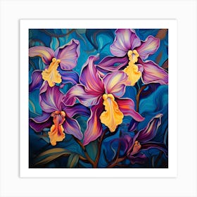 Purple Orchids Art Print