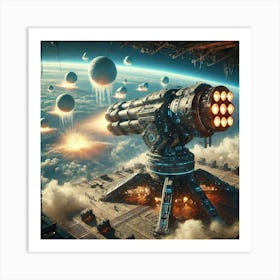 A High Tech, Sci Fi Scene Showcasing The Neptune’S 1 Art Print