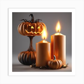 Halloween Candles 2 Art Print