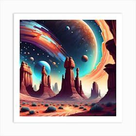 Space Landscape 5 Art Print