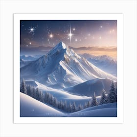 Christmas In The Mountains Art Print