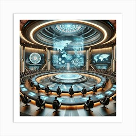 Supreme Council Chamber Sci Fi Art Print