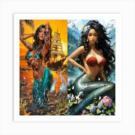 Mermaids 6 Art Print