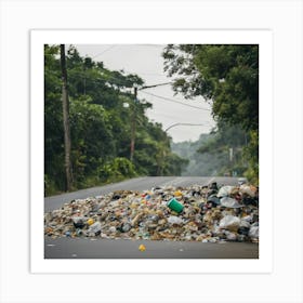 Garbage On The Road 1 Art Print