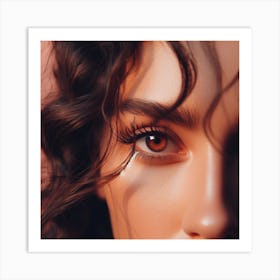 Close Up Of A Woman'S Eyes 2 Art Print