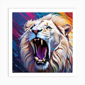 Lion Roaring 1 Art Print