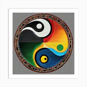 Yin Yang Symbol By Person Art Print