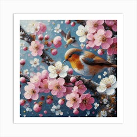 Spring blossom painting Art Print