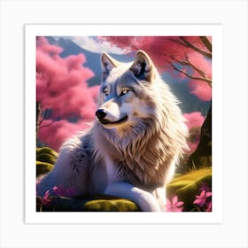 Wolf In The Forest Art Print