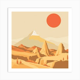 A Cappadocia In Turkey Minimal Illustration 1720348893 3 Art Print