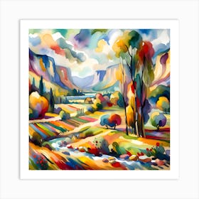 Landscape Painting 2 Art Print