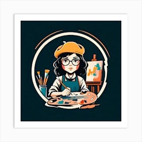 Artist Girl Art Print