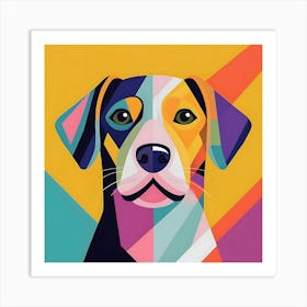 Abstract Dog Canvas Print Art Print