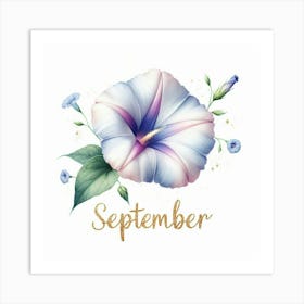 Morning Glory - September Birth Flower 1 Art Print