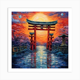 Japanese Tori Gate Art Print