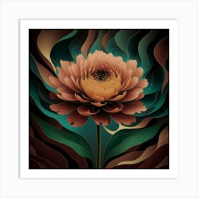 Abstract Flower Art Print