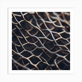 Close Up Of A Wire Mesh Art Print