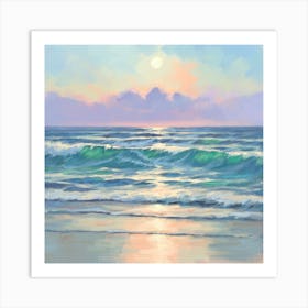 Sunset At The Beach 19 Art Print