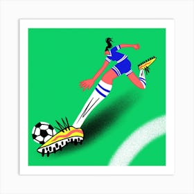 Soccer Girl Square Art Print