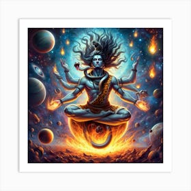 Lord Shiva Trance Art Print