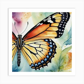 Butterfly Watercolor Painting 1 Art Print