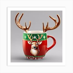 Reindeer Mug 2 Art Print