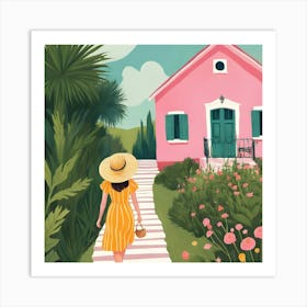 Pink House Art Print