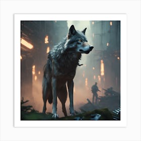 Wolf In The City Art Print