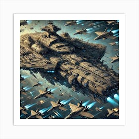 Juggernaut Class Carrier Air Space Superiority Iron Commonwealth Art Print