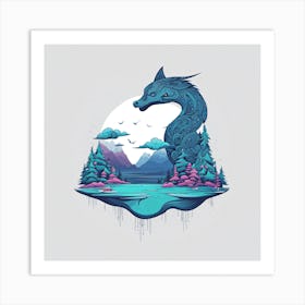 Dragon In The Forest Art Print