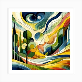 Abstract Landscape Painting 5 Art Print