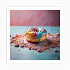 Donut With Sprinkles Art Print