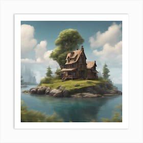 House On The Island Art Print