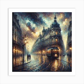 Paris At Night Art Print 2 Art Print